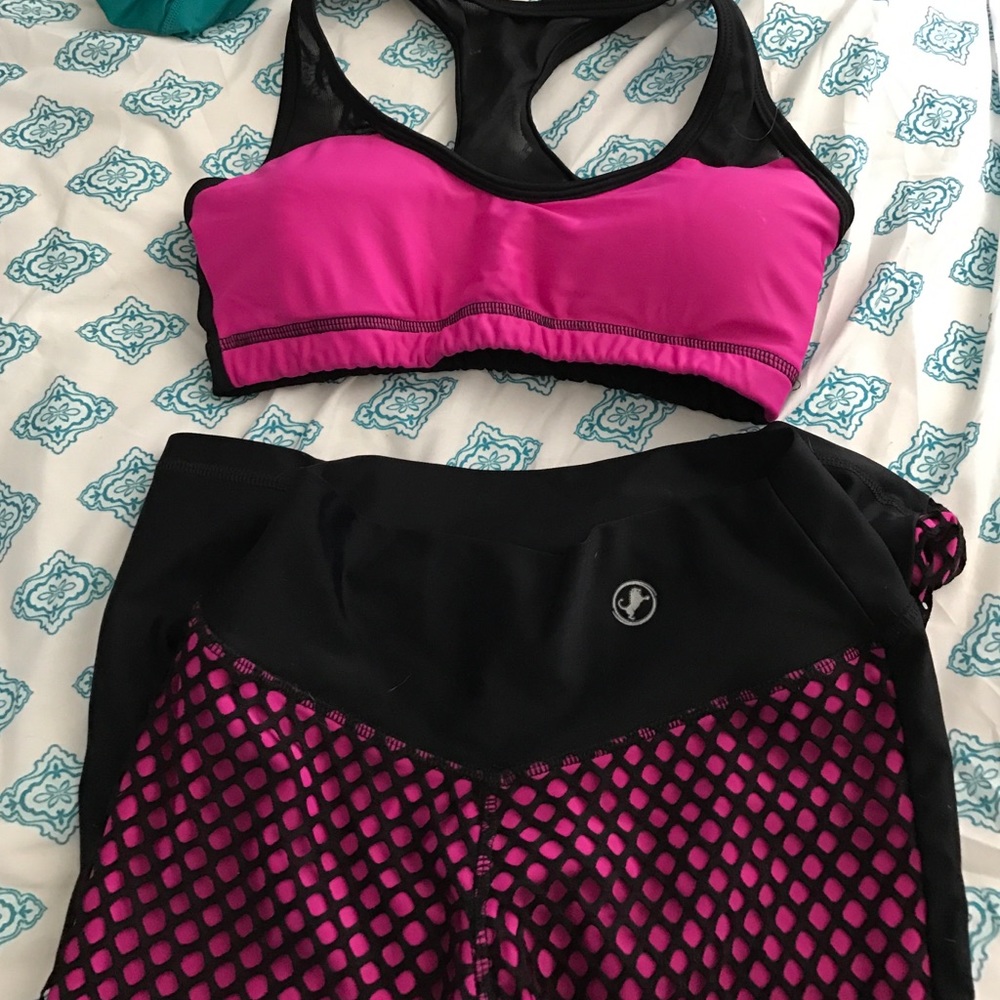 Custom abs2b fitness legging and bra set