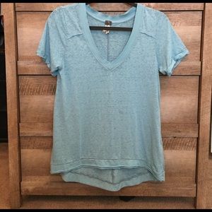 FREE PEOPLE Basic Tee in light blue
