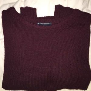varsity stripe maroon sweater from brandy