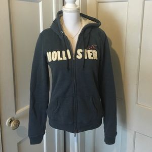 Hollister fur hooded sweatshirt