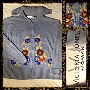 Victoria Jones zip up sweater