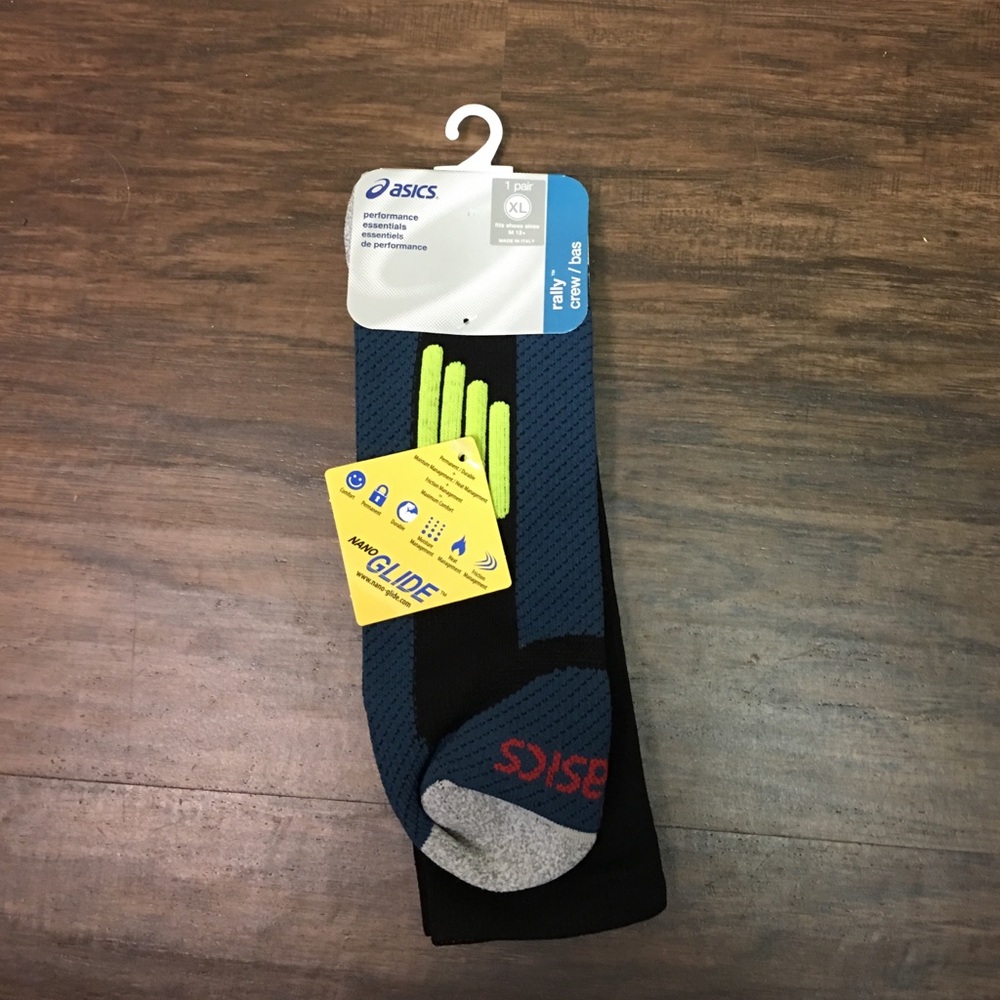 ASICS Rally Crew Running Socks XL - Picture 3 of 4