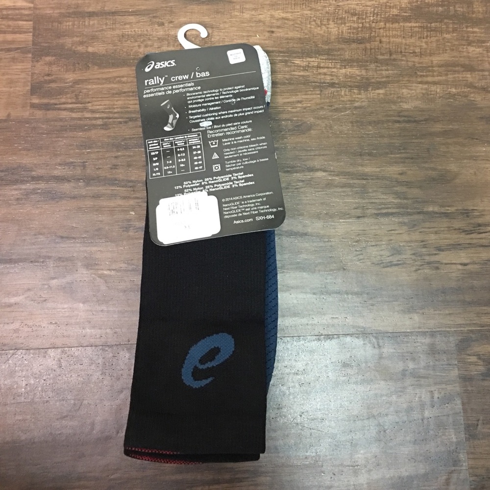 ASICS Rally Crew Running Socks XL - Picture 4 of 4