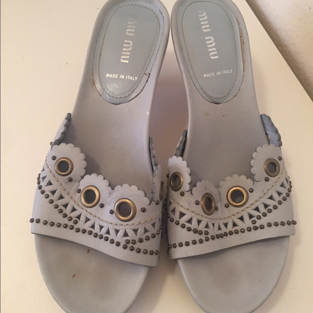 Miu Miu kitten heel sandals sz35.5