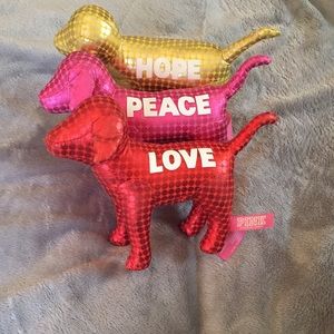 Victoria's Secret Pink dogs.