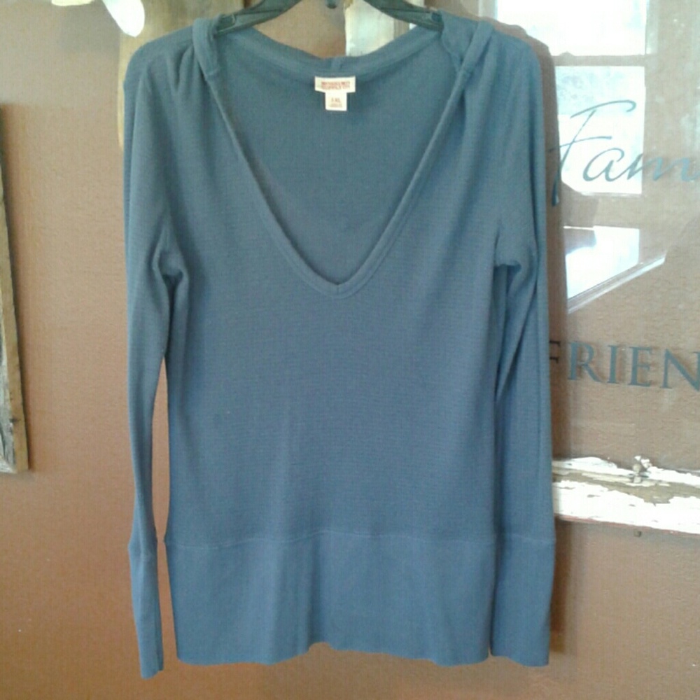Blue hooded tunic