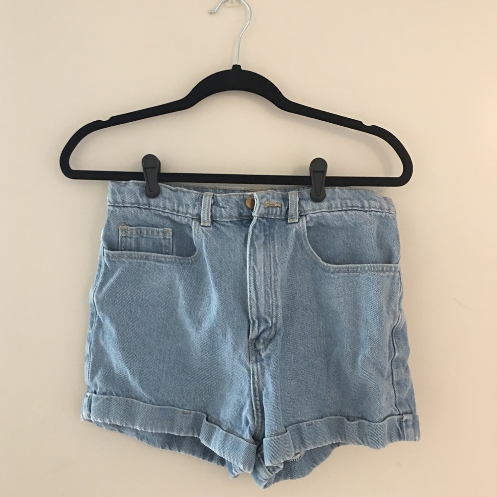 American Apparel High Waisted Jean Shorts