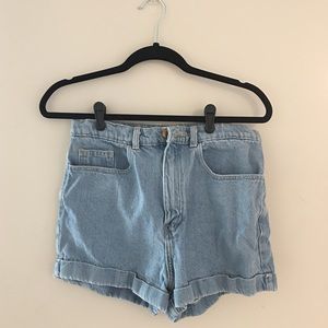 American Apparel High Waisted Jean Shorts