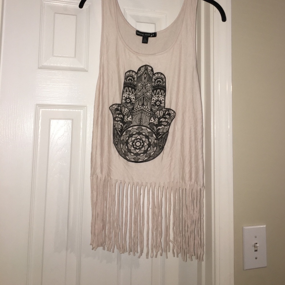 Hamsa Hand Fringe Tank