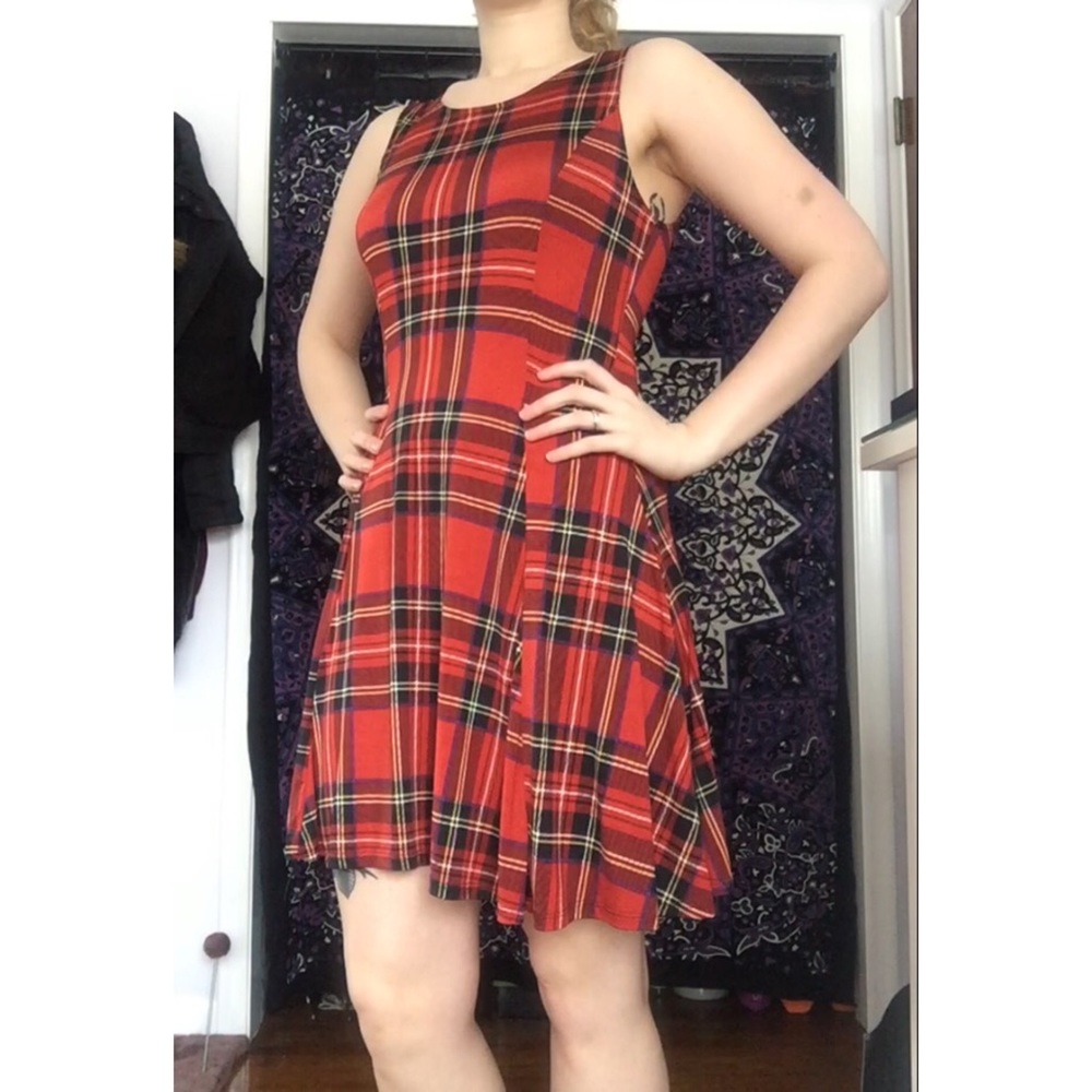 Red Plaid Dress