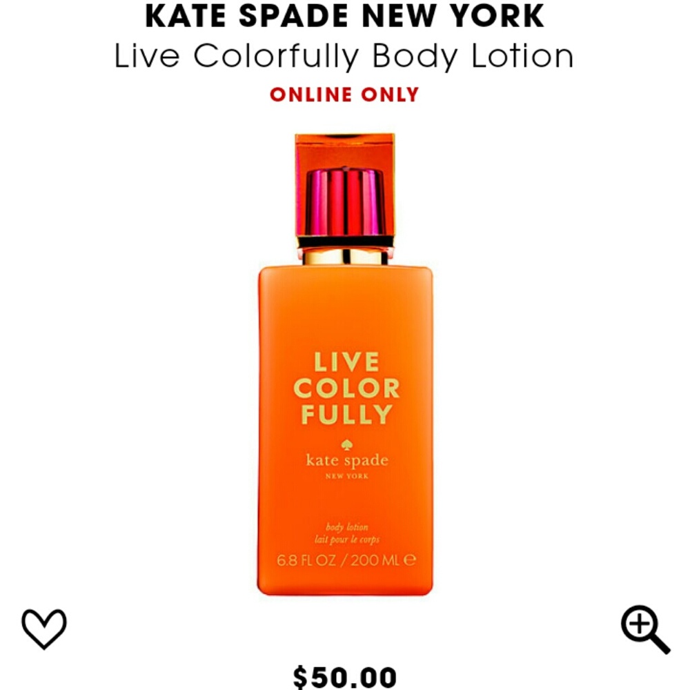 NIB Kate Spade body lotion