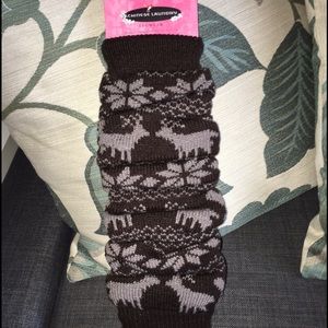 NWT Leg Warmers Brown and Gray