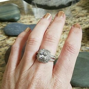 CZ .925 silver sterling ring size 6