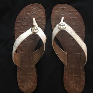 White Tory Burch Thora Sandals