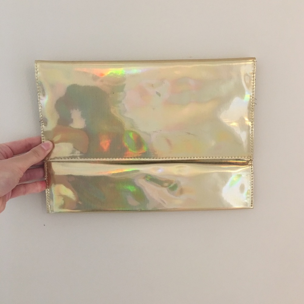 Gold Holographic Clutch