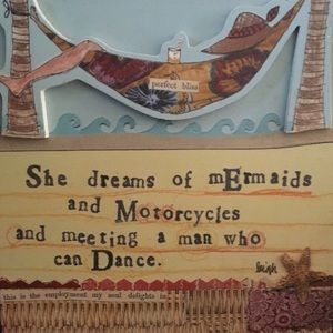 Curly Girl Design Wood Hanging Wood Plaque