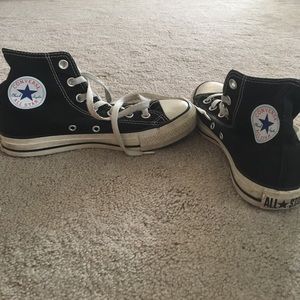 Black high top converse