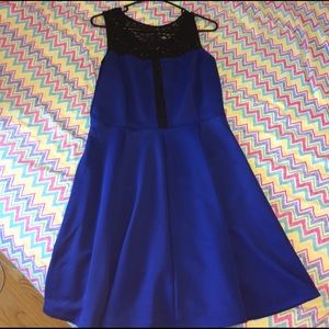 Royal Blue and Black Teacup Style Dress!