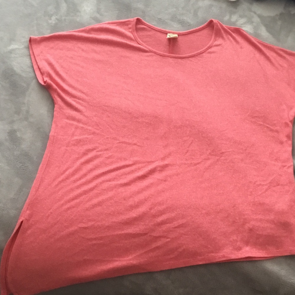 Salmon colored casual dressier shirt