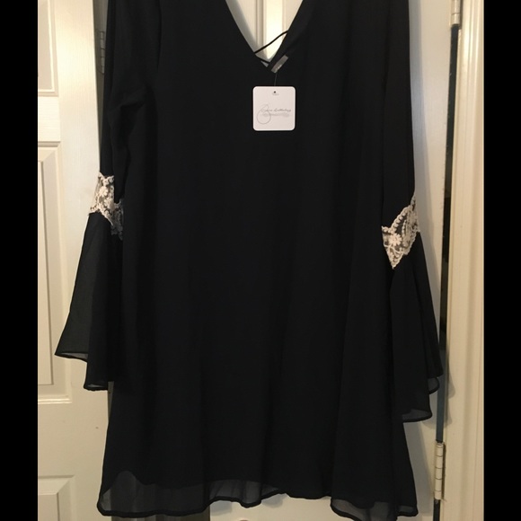 Umgee Tunic Top Long Sleeve Boho mini Dress 💘 Lg - Picture 2 of 4