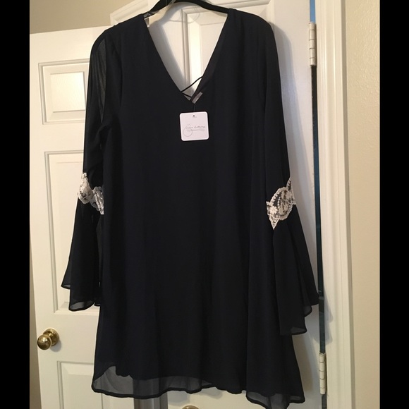 Umgee Tunic Top Long Sleeve Boho mini Dress 💘 Lg - Picture 3 of 4