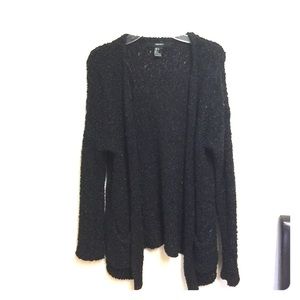 Black loop pocket cardigan