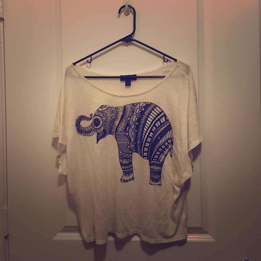 Casual Blouse with an Elephant