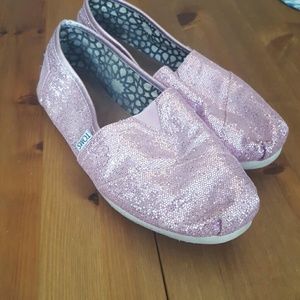 Pink glitter Toms