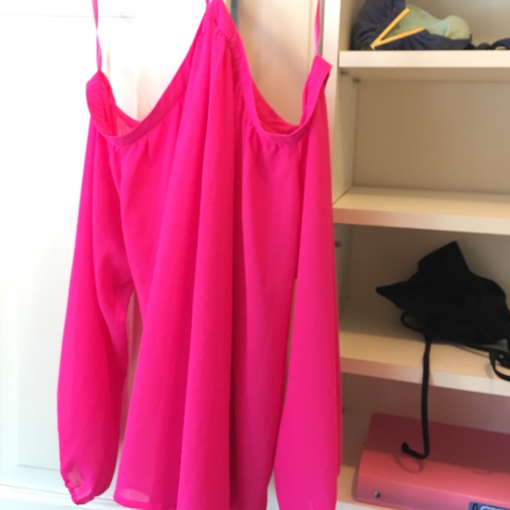 pink off shoulder top - mixology - brand new