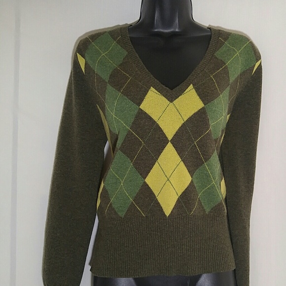 benetton argyle sweater