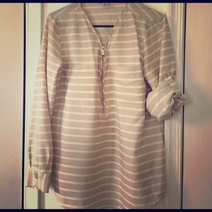 Beige striped blouse