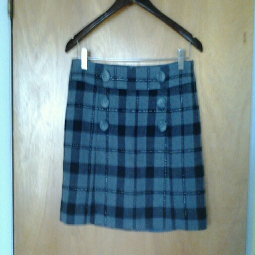 Mini skirt, gray plaid, GAP, size 6