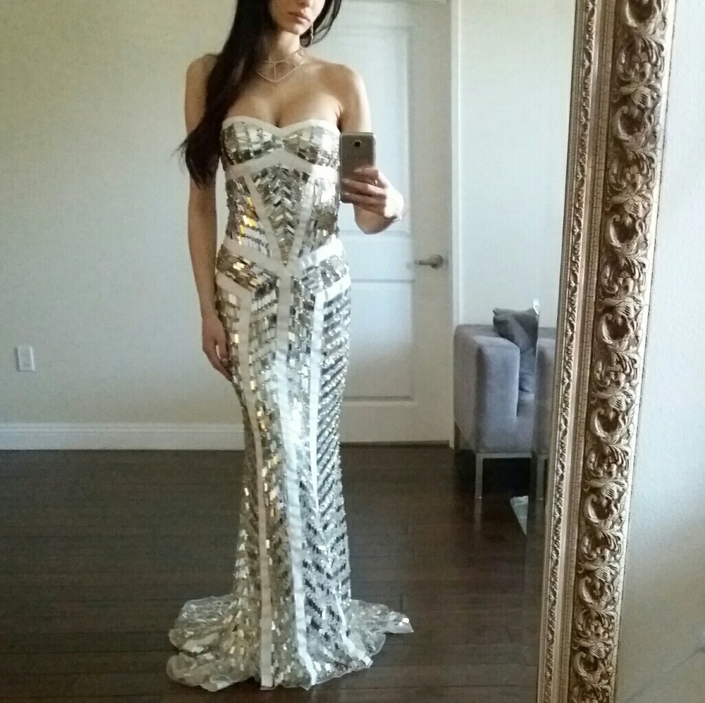 🛇SOLD🛇 Sherri Hill 2813 Mirror Sequin Prom Gown