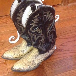 Snakeskin cowboy boots