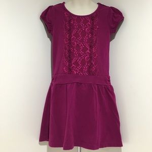 S(5/6) TCP Dark Purple Lace SS Dress EUC