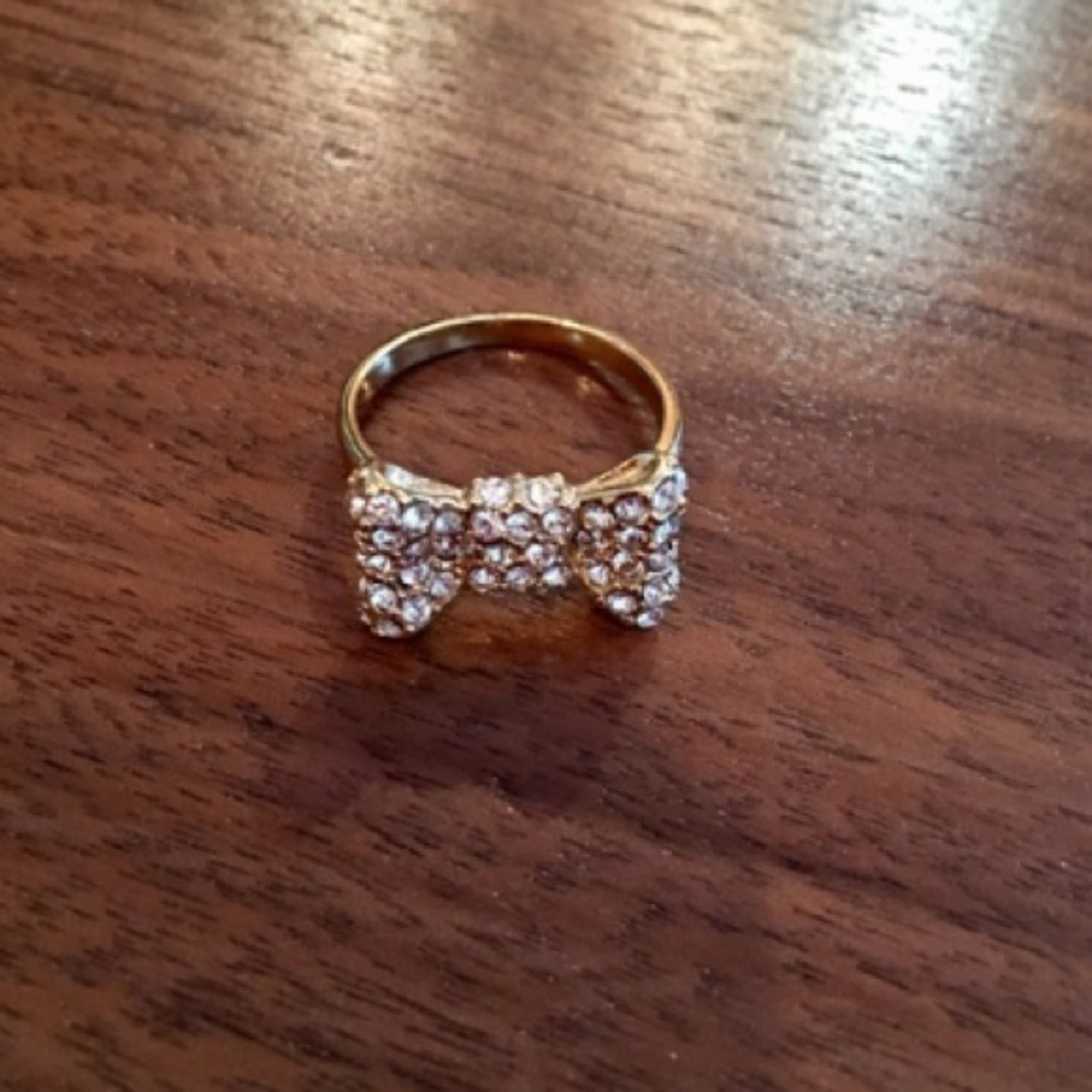 Kate Spade All Wrapped Up Pavé Bow Ring - Size 7