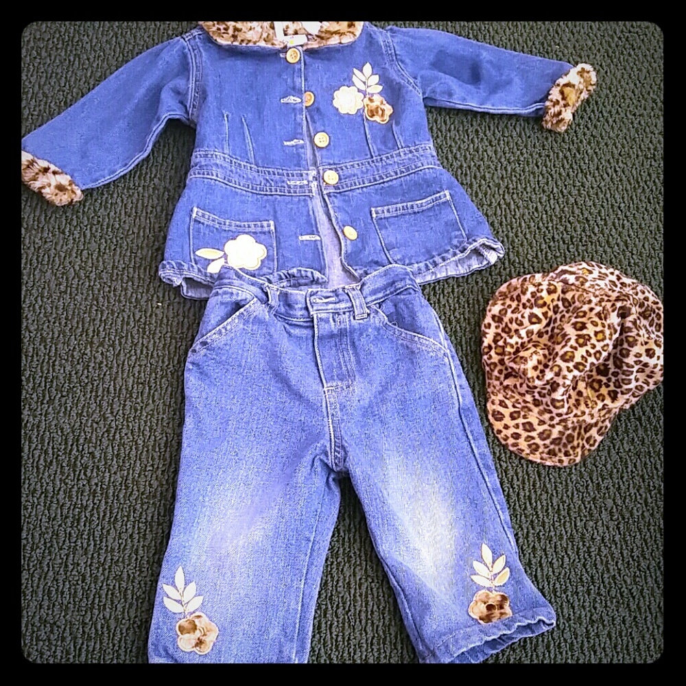 Baby Denim jacket pants boutique outfit