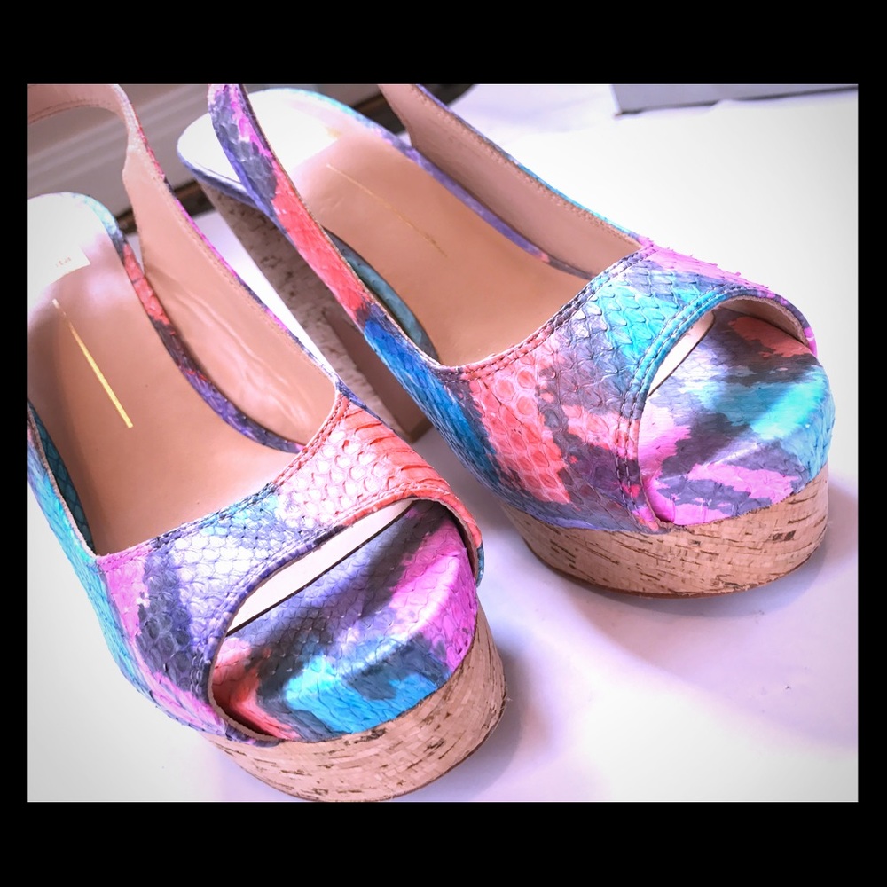 Colorful Snakeskin Sandals