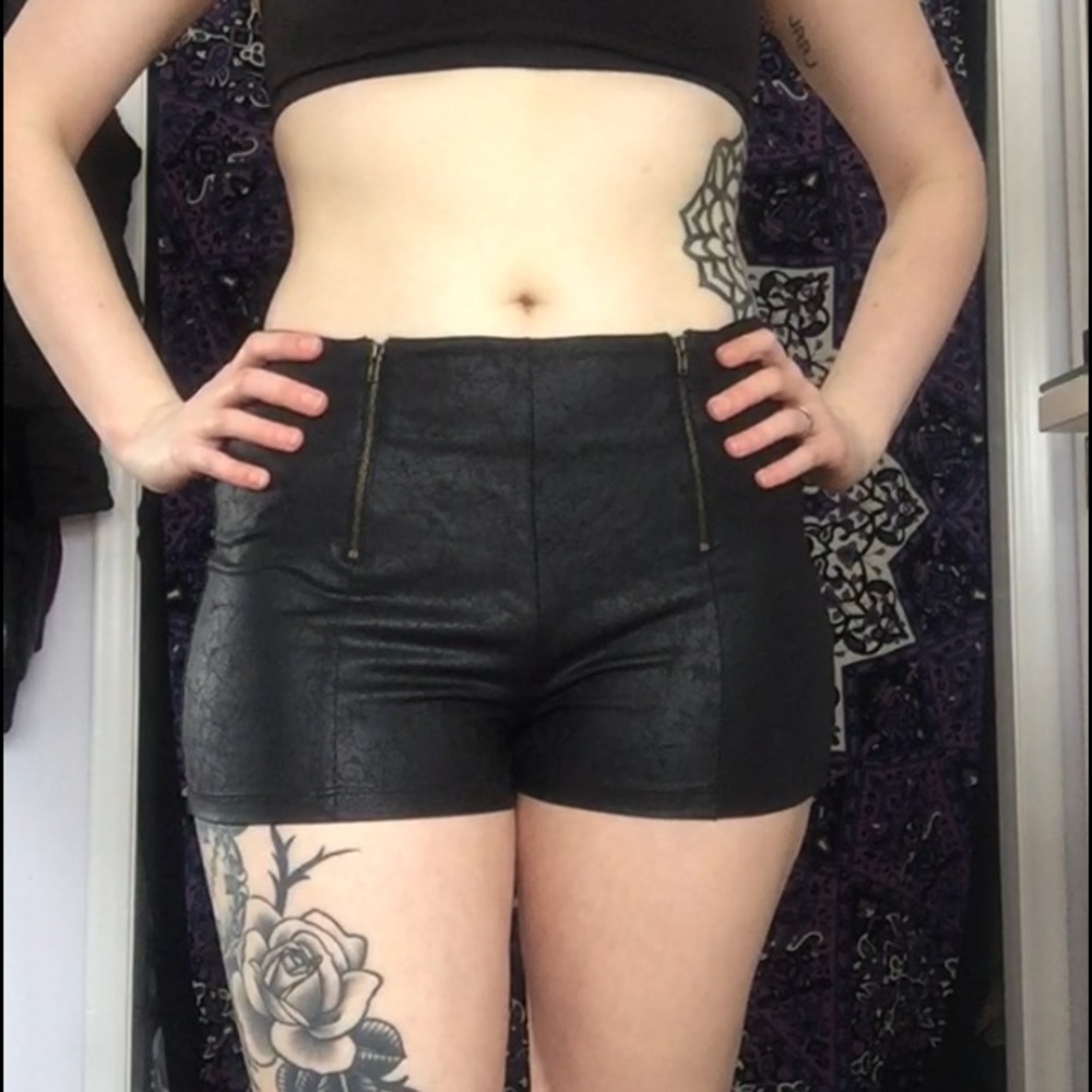 Black High Waisted Shorts