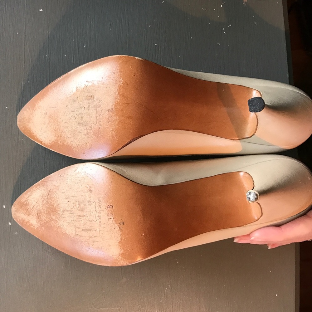 Cream And Snake Skin Leather 4 Inch Pumps Gem