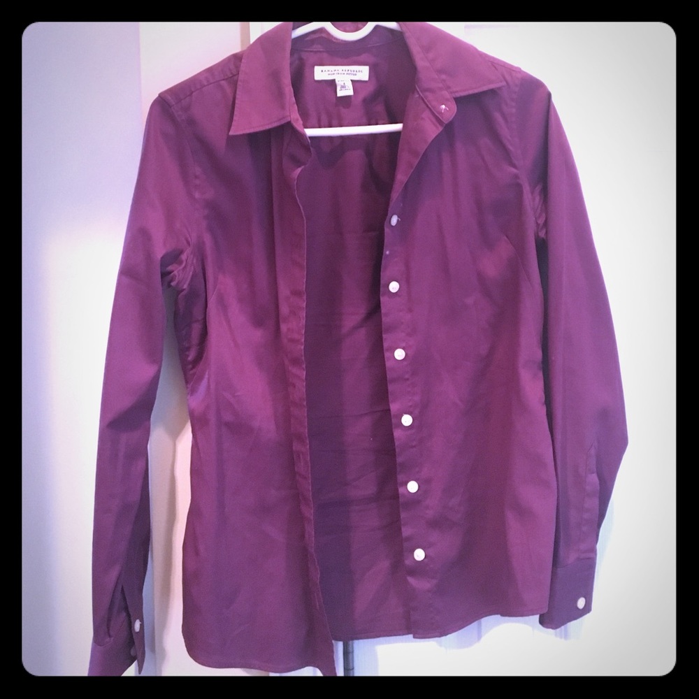 Purple blouse button up