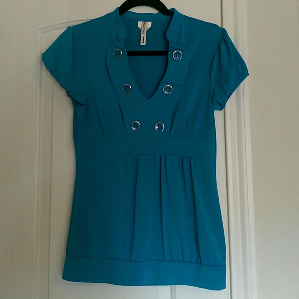 V neckline blouse