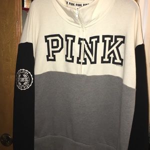 Half zip up Victoria secret pink