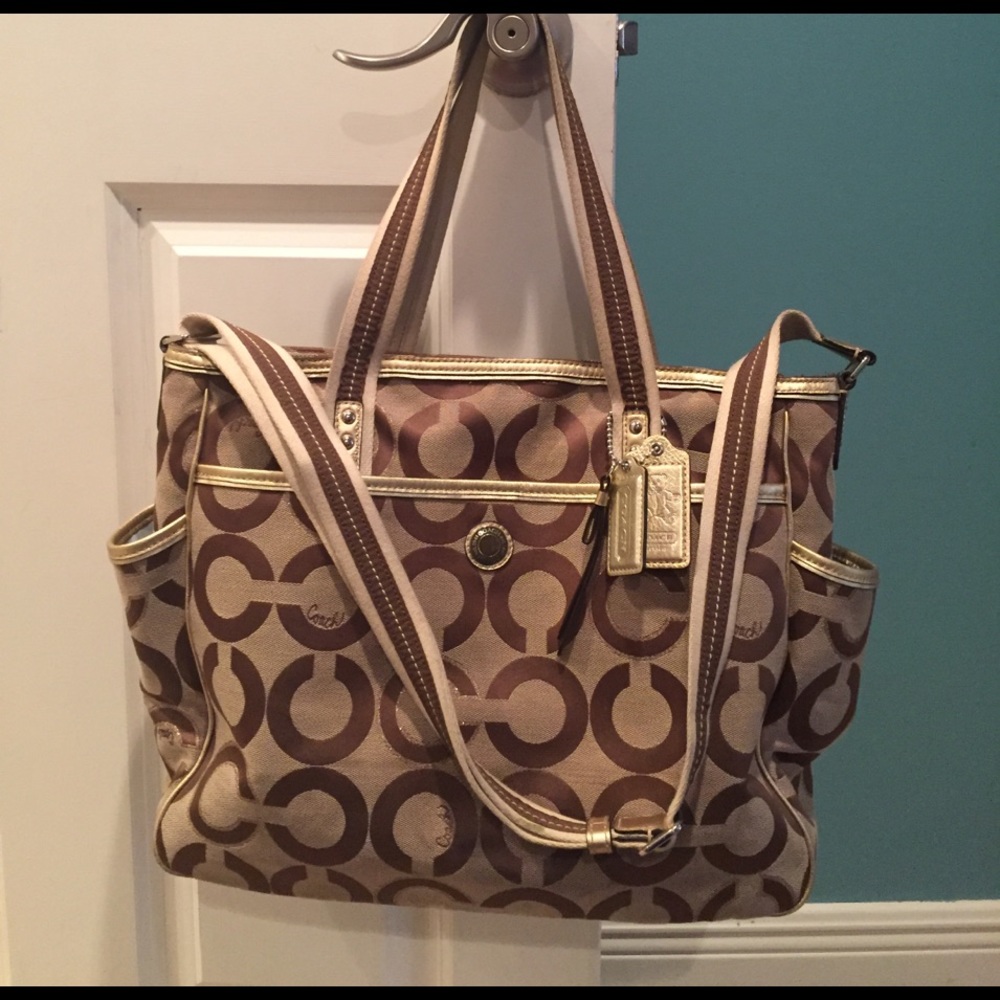 Coach 21305 Signature Diaper Bag