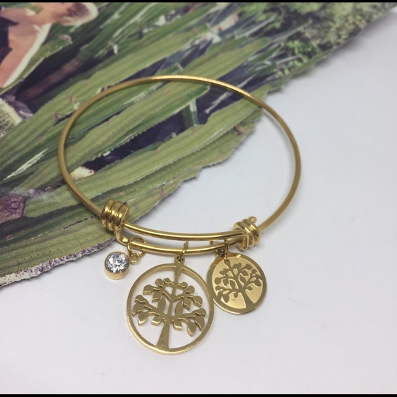 Gold Stainless Steel Charms Bracelet - Picture 2 of 7