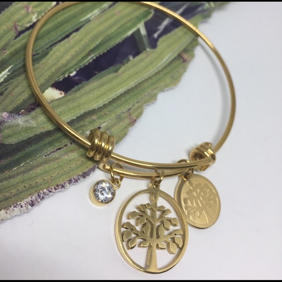 Gold Stainless Steel Charms Bracelet - Picture 3 of 7