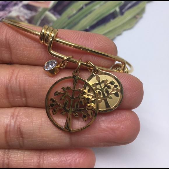 Gold Stainless Steel Charms Bracelet - Picture 4 of 7