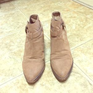 Western tan booties