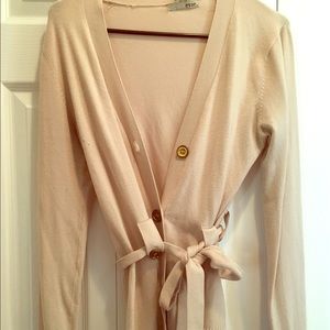 Cardigan Gold buttons and tie belt