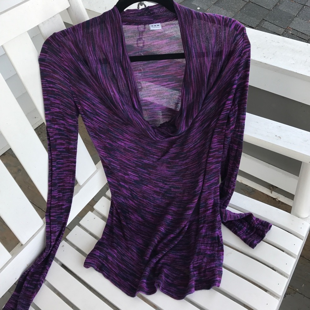 SOLD! Three Dots cowl neck long sleeve shirt